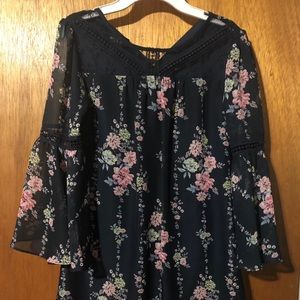 Ally B navy floral dress size 8